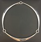 Hans Hansen jewelry, tripartite neckring of sterling silver