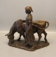 Lauritz Jensen Bronze Signed LJ 1919 Girl with Cow