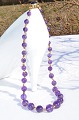 Necklace with 33 ametystperler