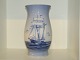 Bing & Grondahl
Large Unique vase decorated all in blue with sail 
boat