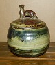 Royal Copenhagen lidded bowl in stoneware by Knud Kyhn