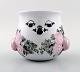 Bjorn Wiinblad unique ceramic vase / flower pot, pink and gray glaze.
