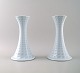 Royal Copenhagen porcelain pair of candlesticks.
