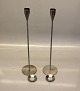 Piet Hein Saturn Pair of Candlestick in Stainless Steel 36 cm