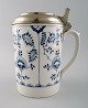 Royal Copenhagen Blue Fluted Plain, rare mug with pewter mounting, oversized.
Decoration number 1/2312.