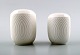 Royal Copenhagen Salto, salt shaker and pepper pot.
Designed by Axel Salto.