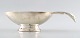"Swan" sauce boat with sauce spoon in silver-plated brass, designed by Christian 
Fjerdingstad for Christofle (Gallia).