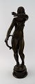 Just Andersen 1884-1943. Large and rare figure of patinated "disco metal" in the 
form of a standing naked woman.