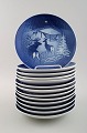 13 Bing & Grøndahl juleplatter 1980-92.
