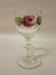 Liqueur glass, Danish, antique, enamel coloured 
decoration
About 1880
H: 9cm