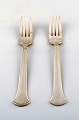 Hans Hansen silverware number 5,  2 luncheons forks in sterling silver.