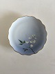 Bing & Grondahl Cake Plate with Flower Decoration and Goldrim