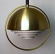 Scandinavian designer, brass ceiling lamp.
