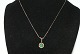 Anchor Necklace with Brillants & Turquoise Pendant, 8 karat white gold