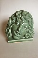 Royal Copenhagen Green Celadon Mask, Medusa, Designed by Hans Henrik Hansen 
1927, No 2950