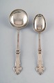 Danish art nouveau two serving spoons, silver. 1910 / 20s.
