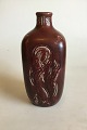 Royal Copenhagen Stoneware Vase with reliefs in Dark Red Glaze No 2369