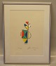 Ejler Bille Litografi - Indrammet  41.5 x 32 cm Signeret 1994 nr 190 af 264
