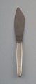 Georg Jensen Sterling Silver Cypress cake knife with steel blade.
