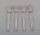 Georg Jensen Sterling Silver Cypress 4 pcs. dinner forks.
