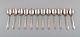 Georg Jensen Continental, 12 child spoons/ large tea spoons, silver cutlery, 
hand hammered.