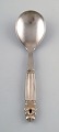 Georg Jensen "Acorn" serving spoon, sterling silver and steel.
