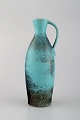 Richard Uhlemeyer, German ceramist.
Pottery pitcher, beautiful crackled glaze in green red shades.