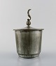 Lidded jar in pewter by Edvin Ollers. Swedish design.
