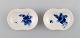 2 pieces ofRoyal Copenhagen Blue FLower curved Caviar Dish. 
