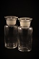 Swedish 1800 century, mouth blown storage glass with lid...