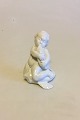 Bing & Grondahl Blanc de Chine Figurine of Child on Fish with Fish No 4038