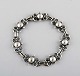 Danish silversmith. Classic silver bracelet. 1940/50