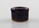 Stig Lindberg (1916-1982), Gustavsberg Studio hand, ceramic miniature vase in 
deep dark shades.