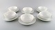 Royal Copenhagen Salto service, White.
Set of 6 boullion cups with saucers.