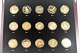 USA. $ ½ commemorative coins 1986-2008. Gold plated with 24K gold and platinum. 
15 pieces.