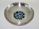 Georg Jensen Sterling Silver
Bowl with enamel by Henning Koppel in original 
box