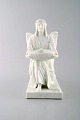 Antique B&G Bing & Grondahl figurine in biscuit. The angel of baptism after 
Thorvaldsen. 1860-1880.