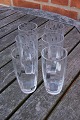 6 svenske vandglas med koniske striber fra Orrefors 10,5cm