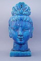 Aldo Londi Bitossi; female Quan Yin buddha bust in ceramic