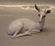 B&G Porcelain B&G 1530 White Deer sitting 12 x 18 cm Ingeborg Plockross Irminger

