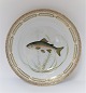 Royal Kopenhagen. Fauna Danica. Fischplatte  Essteller. Modell # 19 - 3549. 
Durchmesser 25 cm. (1 Wahl). Salmo irideus