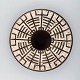 Mari Simmulson for Upsala-Ekeby. Dish in glazed stoneware with geometric 
pattern. 1960