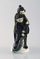 Nils Emil Lundström for Rörstrand. Rare porcelain figurine. Japanese fishing 
couple. 1920