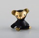 Walter Bosse, Austrian artist and designer (b. 1904, 1974) for Herta Baller. 
"Black gold line" teddy bear in bronze. 1950