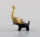 Walter Bosse, Austrian artist and designer (b. 1904, 1974) for Herta Baller. 
"Black gold line" elephant in bronze. 1950