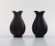 Just Andersen. Two vases in disko metal. 1940 / 50