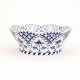 Royal Copenhagen: A large blue fluted full lace bowl 1061. H: 9cm. D: 23cm