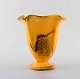 Svend Hammershøi for Kähler, Denmark. Vase in glazed stoneware. Beautiful yellow 
uranium glaze. 1930 / 40