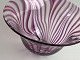 Art glass bowl in pink, purple and clear glass by Sigurd Persson for Kosta