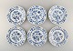 Six antique Meissen "Blue Onion" lunch plates in hand-painted porcelain. Early 
20th century. 
